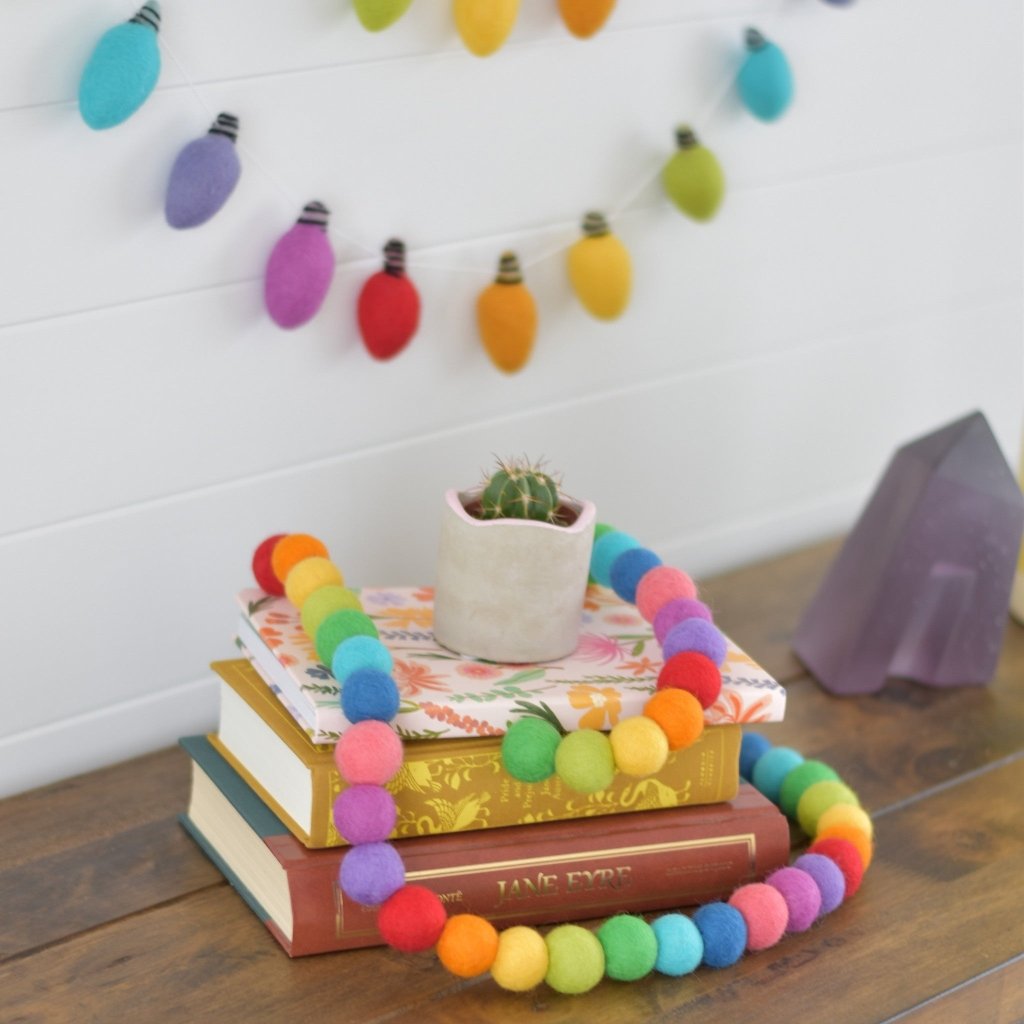 Bright Rainbow Felt Garlands - Tik Tak Design Co.