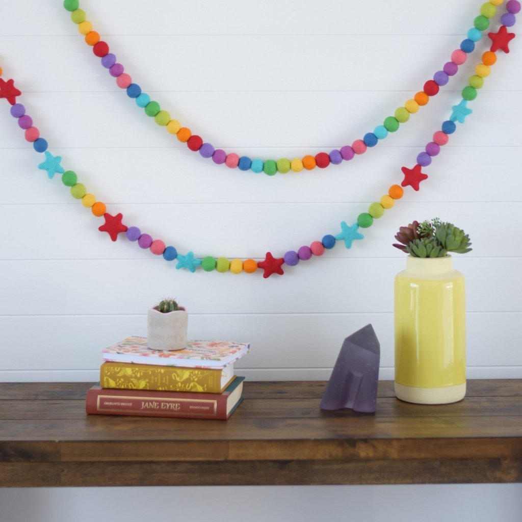 Bright Rainbow Felt Garlands - Tik Tak Design Co.