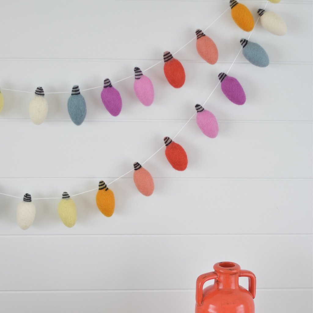 Celebration Lights Felt Garland - Tik Tak Design Co.