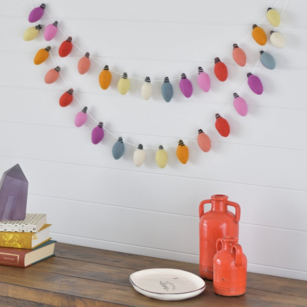 Celebration Lights Felt Garland - Tik Tak Design Co.