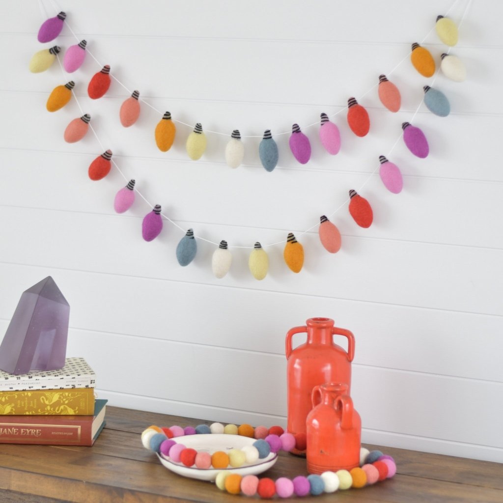 Celebration Lights Felt Garland - Tik Tak Design Co.