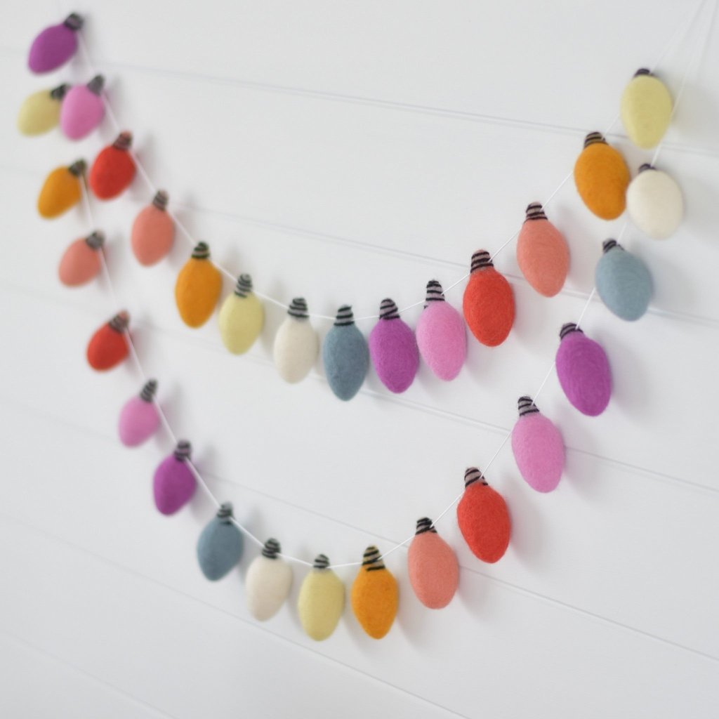 Celebration Lights Felt Garland - Tik Tak Design Co.