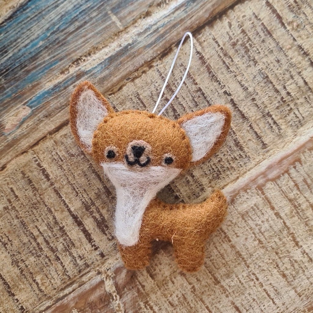 Chihuahua Felt Christmas Decoration - Tik Tak Design Co.