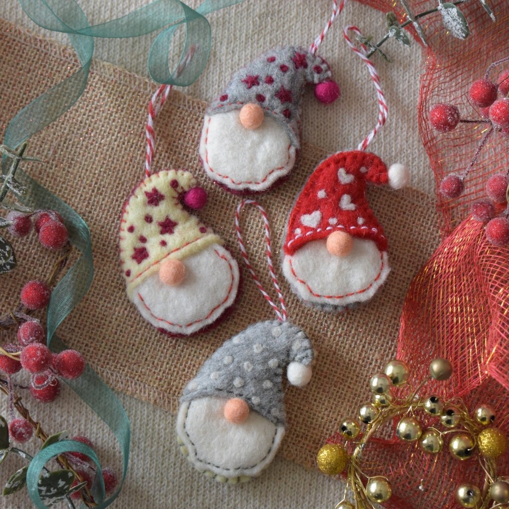 Christmas Gnomes - set of 4 - Tik Tak Design Co.