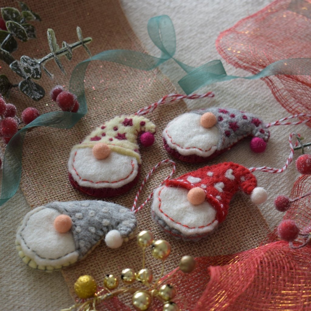 Christmas Gnomes - set of 4 - Tik Tak Design Co.