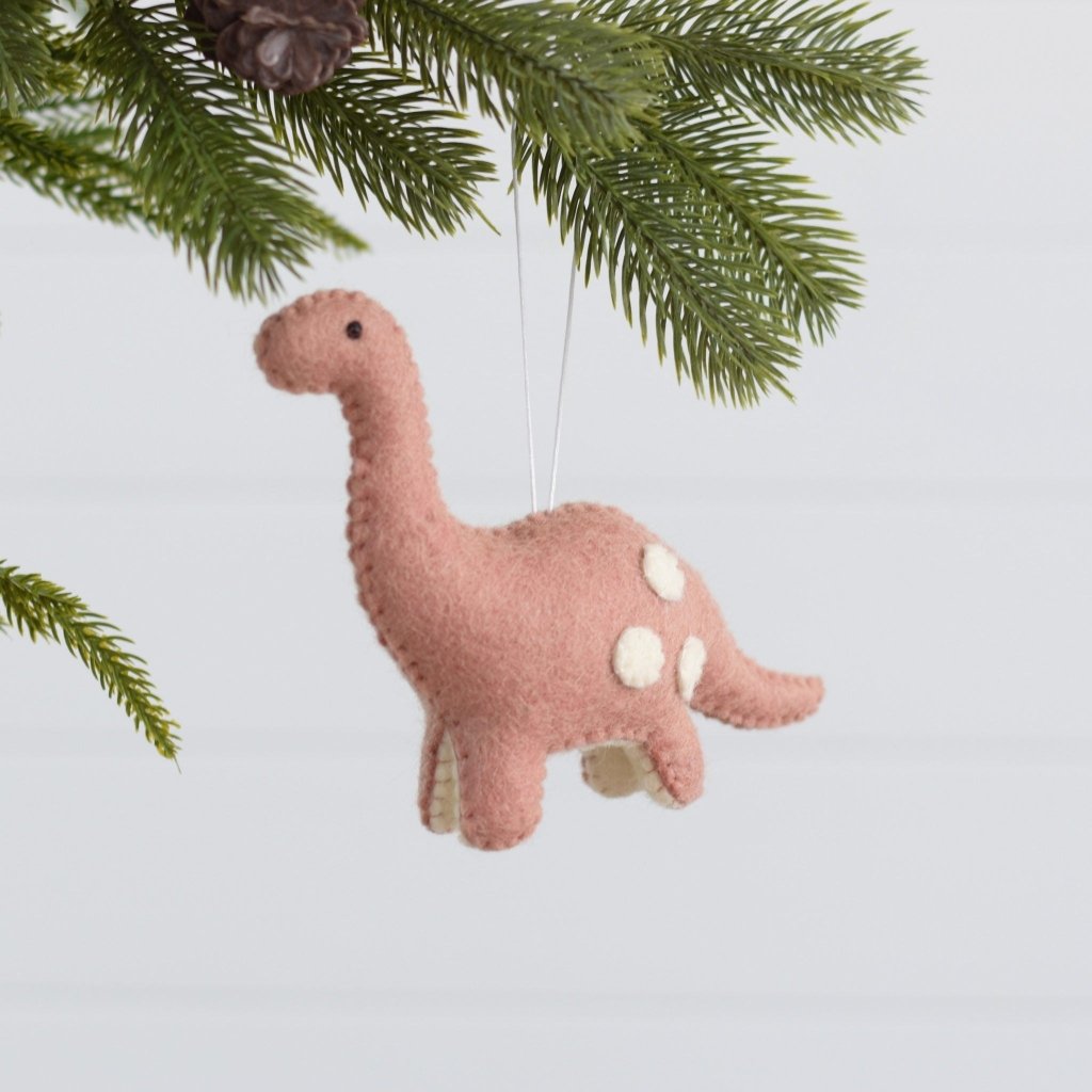 Dinosaur Felt Decoration - dusky pink - Tik Tak Design Co.