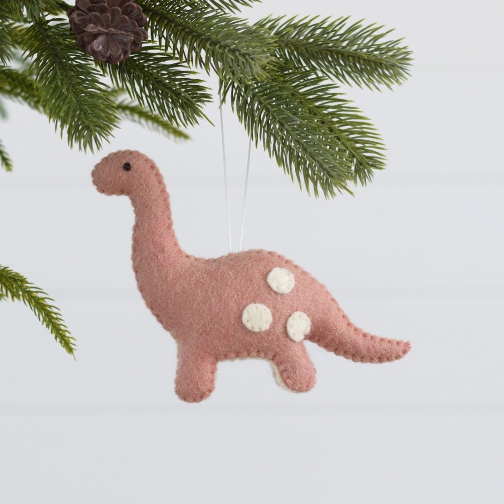 Dinosaur Felt Decoration - dusky pink - Tik Tak Design Co.