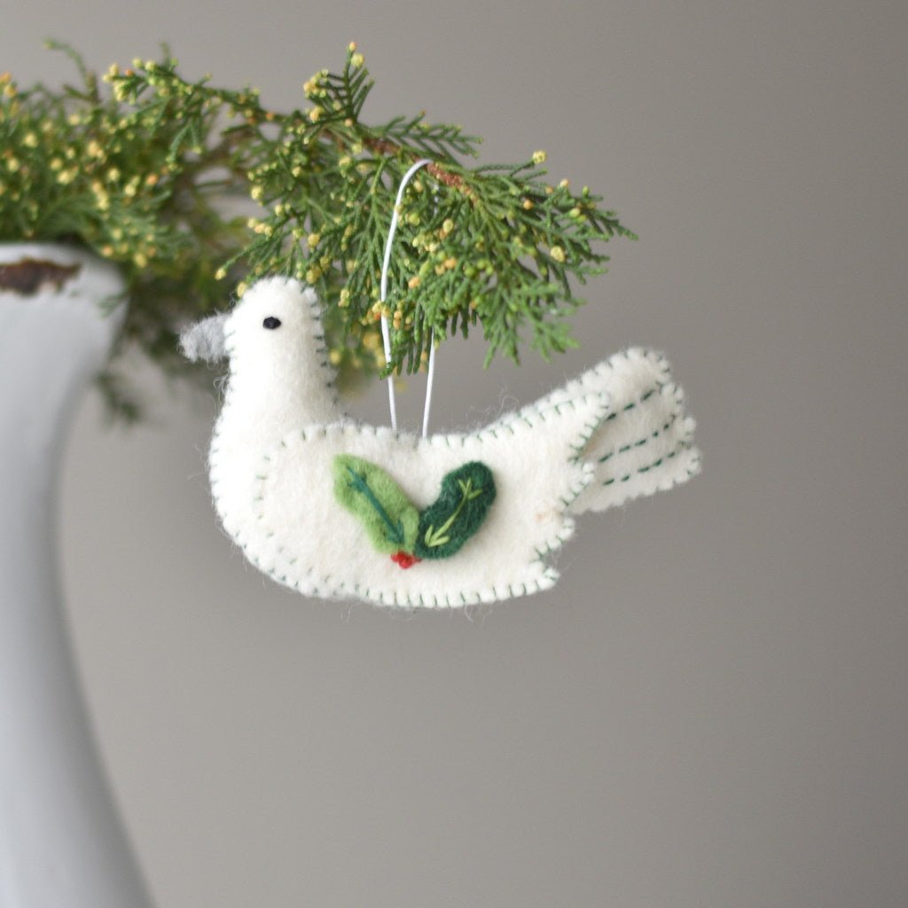 Dove Felt Christmas Decoration - Tik Tak Design Co.