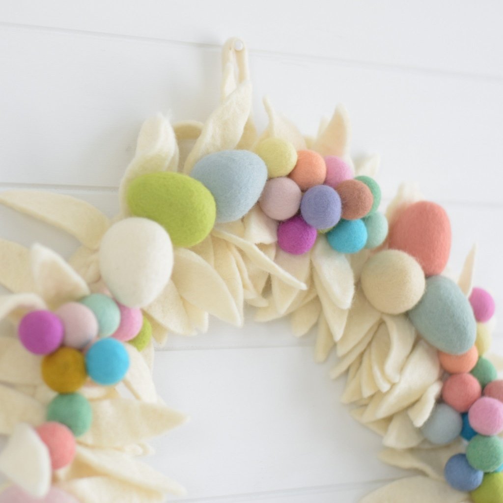 Easter Felt Wreath - Tik Tak Design Co.