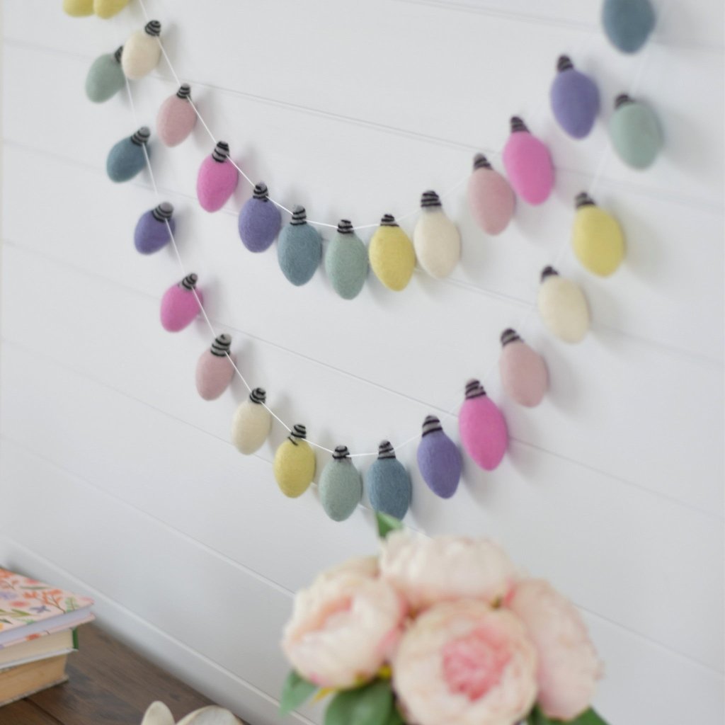 Easter Morning Lights Felt Garland - Tik Tak Design Co.