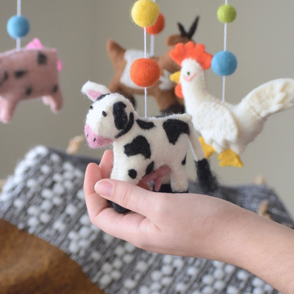 Farm Animals Rainbow Baby Mobile - Tik Tak Design Co.