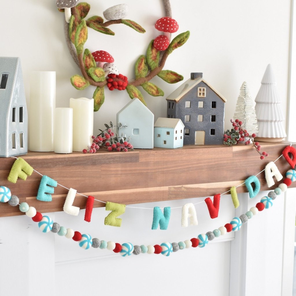 Feliz Navidad Felt Garland - Tik Tak Design Co.