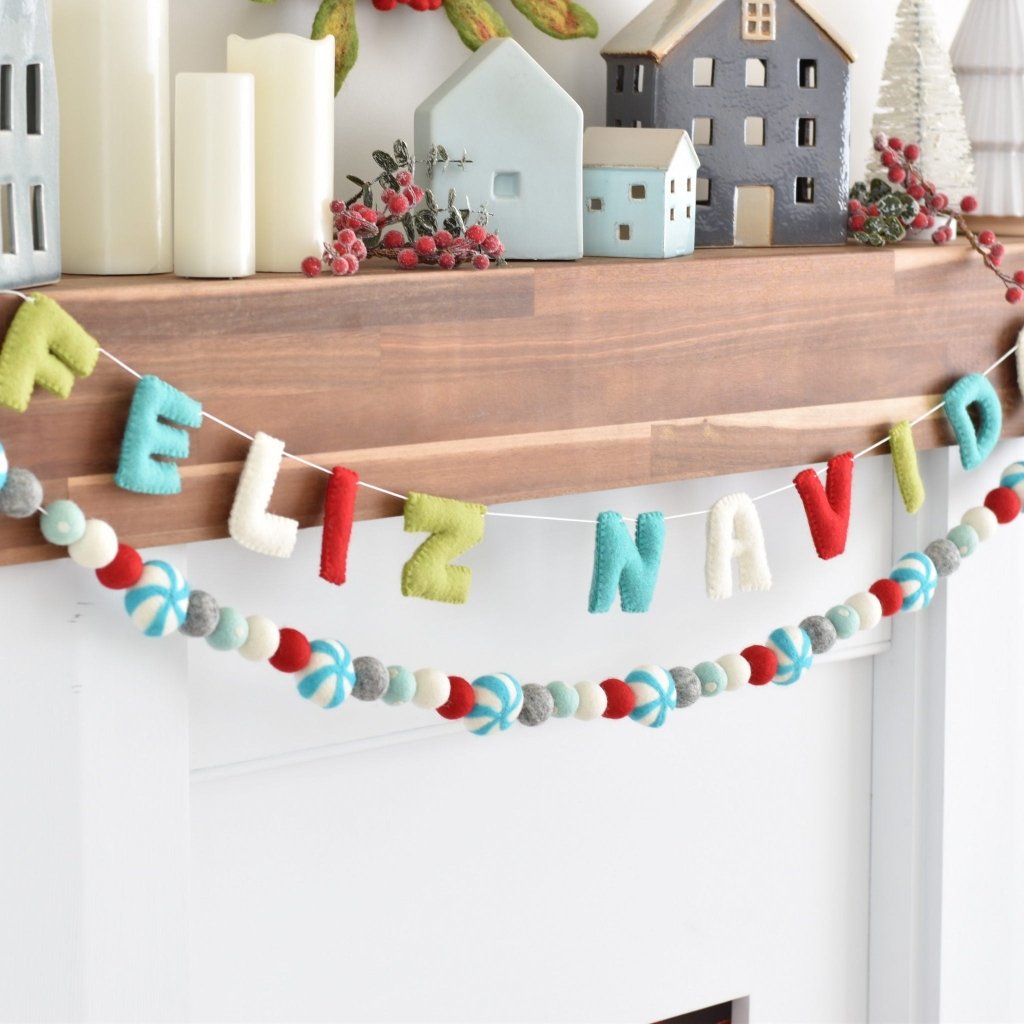 Feliz Navidad Felt Garland - Tik Tak Design Co.