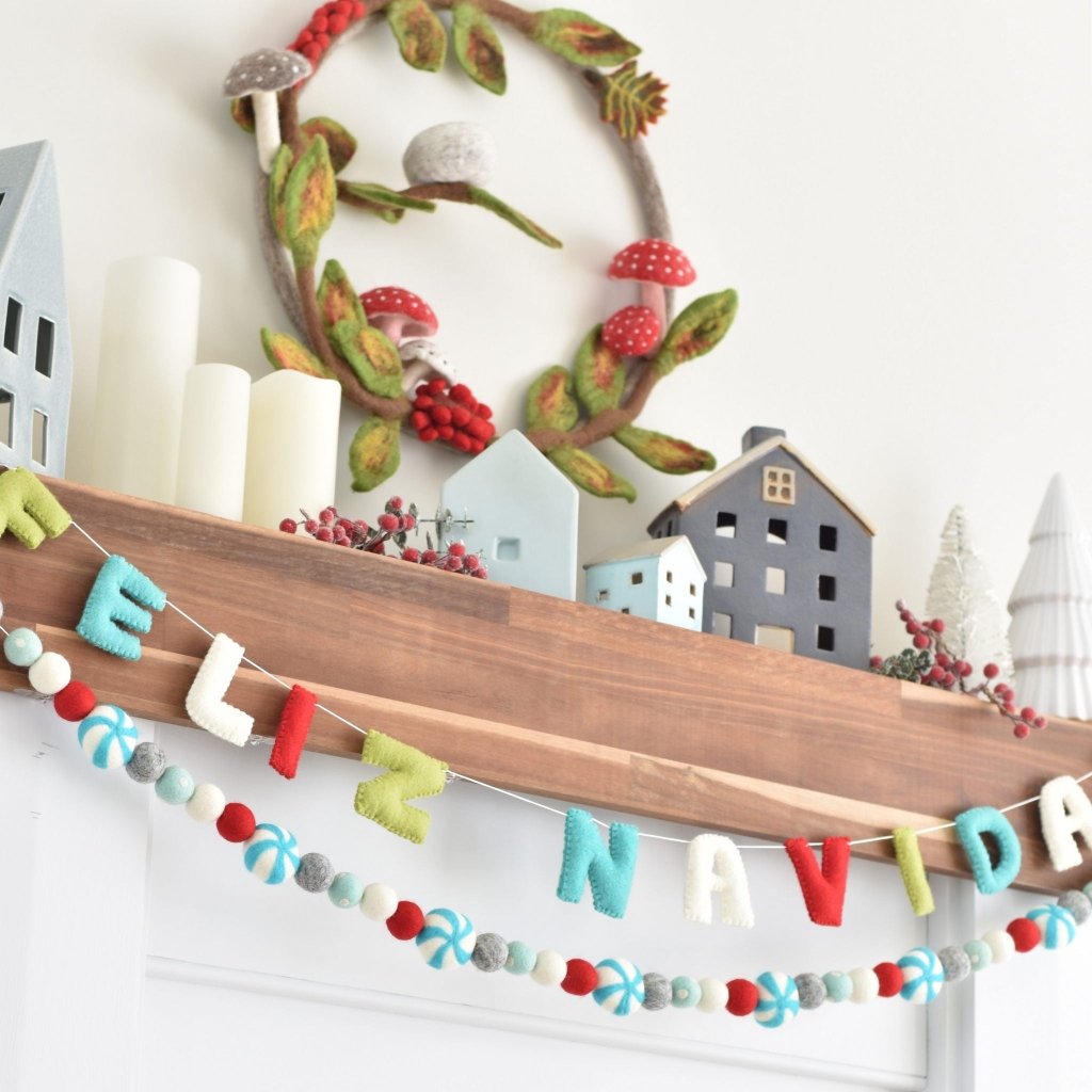 Feliz Navidad Felt Garland - Tik Tak Design Co.