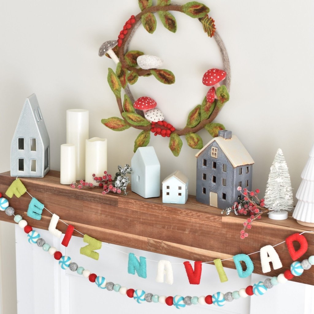 Feliz Navidad Felt Garland - Tik Tak Design Co.