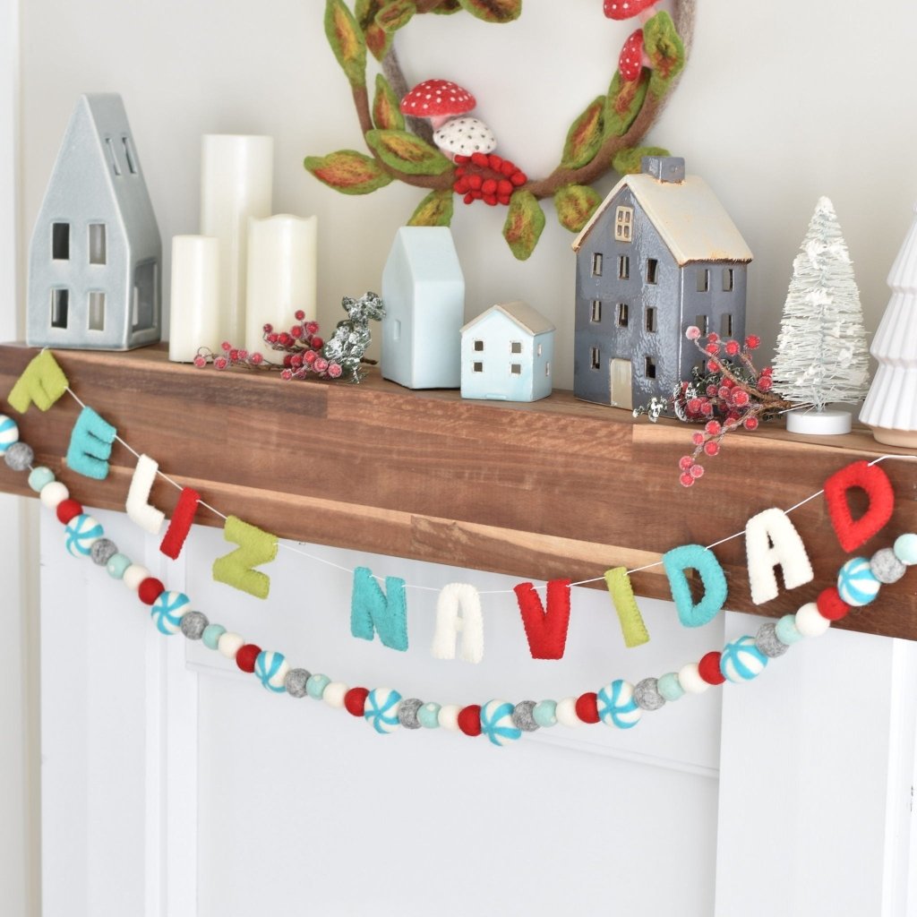 Feliz Navidad Felt Garland - Tik Tak Design Co.