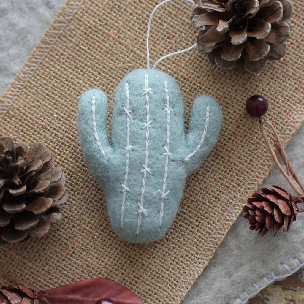 Felt Cactus Decoration - Mint - Tik Tak Design Co.
