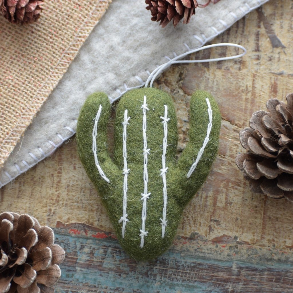 Felt Cactus Decoration - Moss - Tik Tak Design Co.