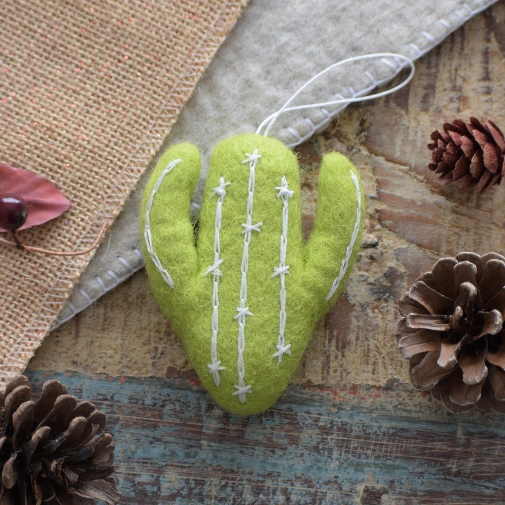Felt Cactus Decoration - Spring Green - Tik Tak Design Co.