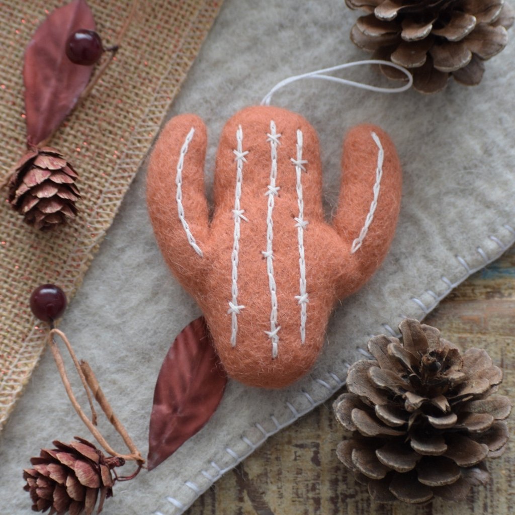 Felt Cactus Decoration - Terracotta - Tik Tak Design Co.