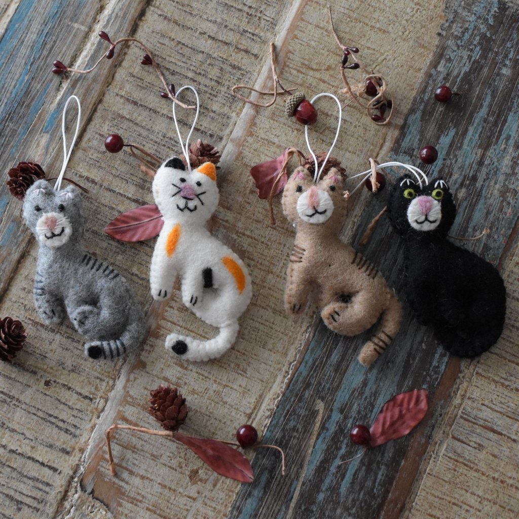 Felt Cats - Set of 4 - Tik Tak Design Co.