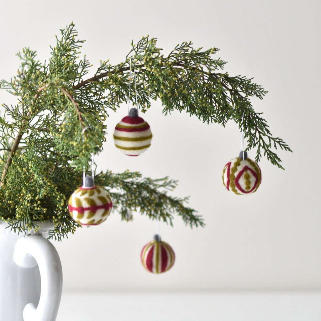 Felt Christmas Baubles Set - Tik Tak Design Co.