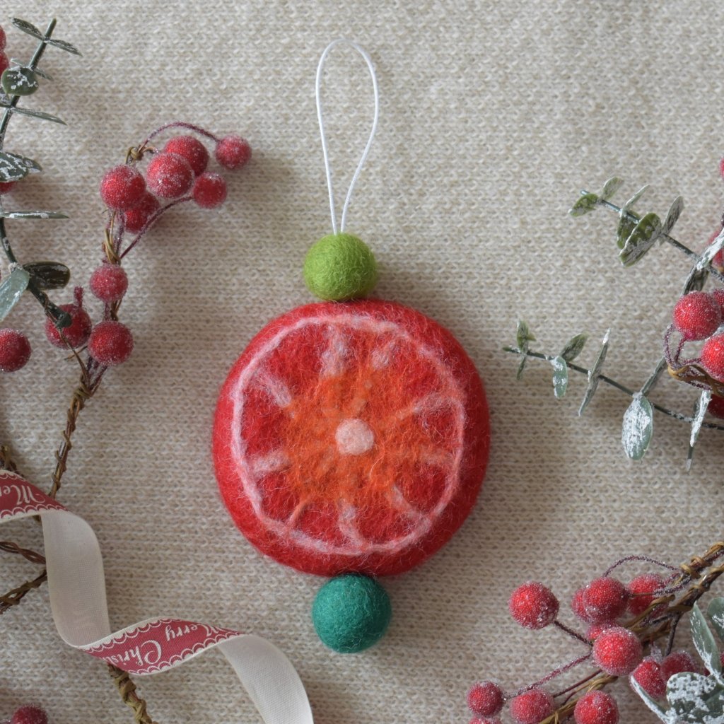 Felt Citrus Christmas Ornament - Tik Tak Design Co.