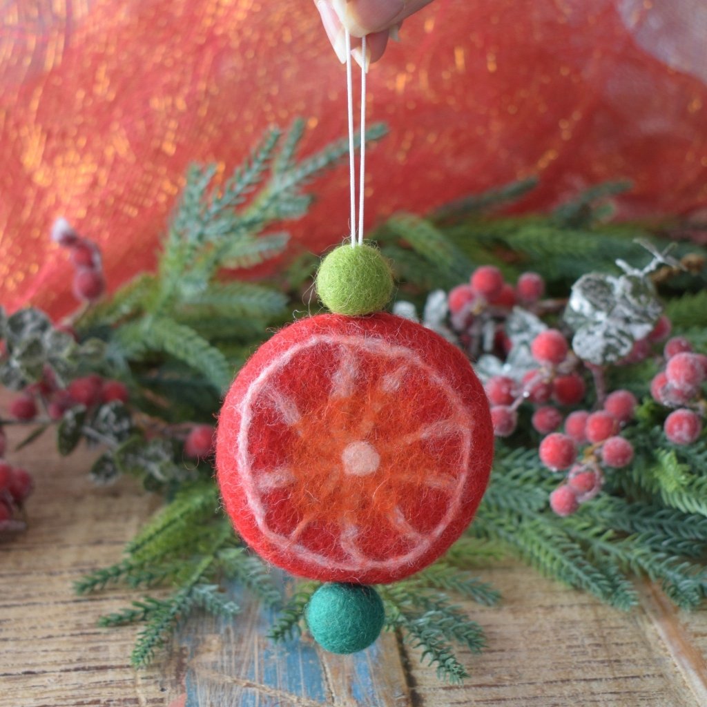 Felt Citrus Christmas Ornament - Tik Tak Design Co.
