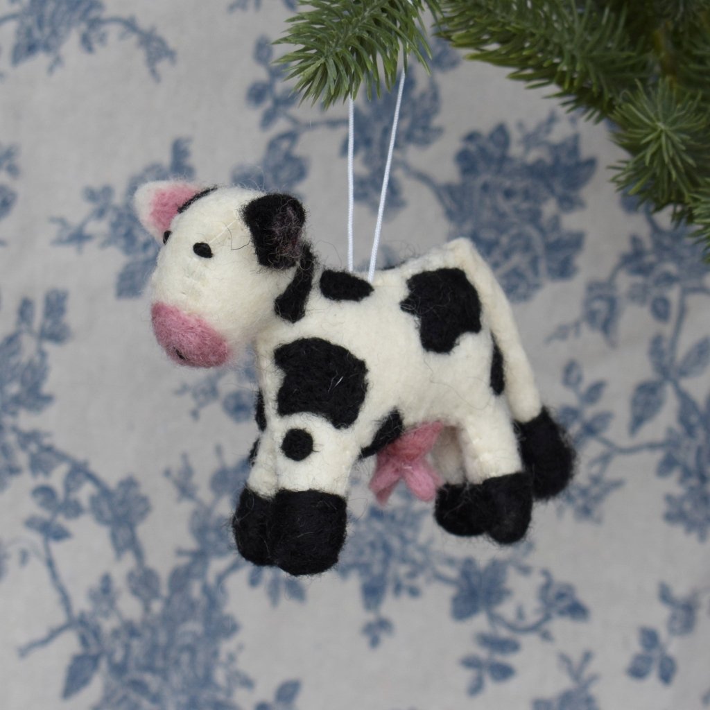 Felt Cow Decoration - Tik Tak Design Co.
