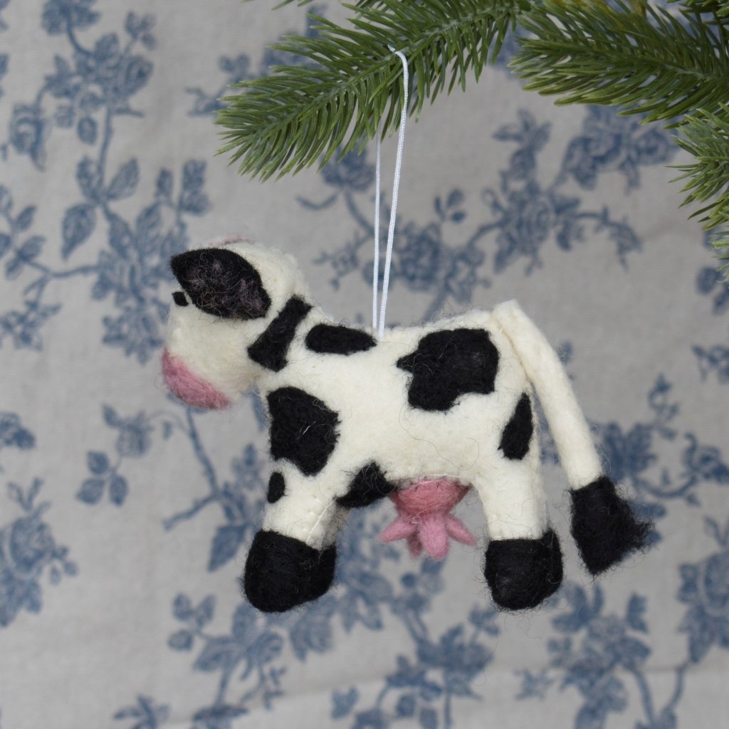 Felt Cow Decoration - Tik Tak Design Co.