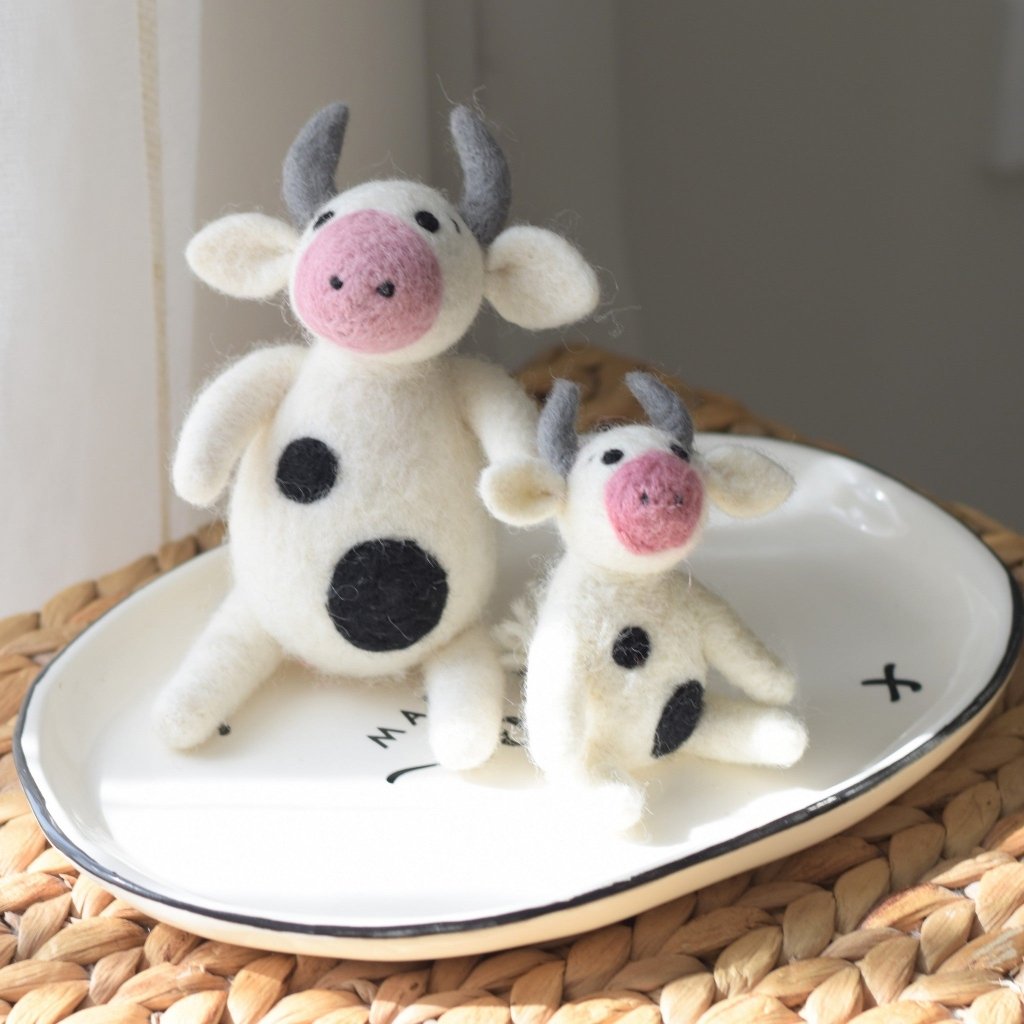Felt Cows - Set of Two - Tik Tak Design Co.