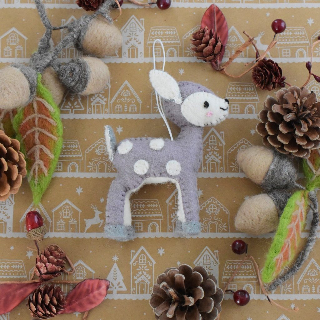 Felt Deer Decoration - Lavender - Tik Tak Design Co.