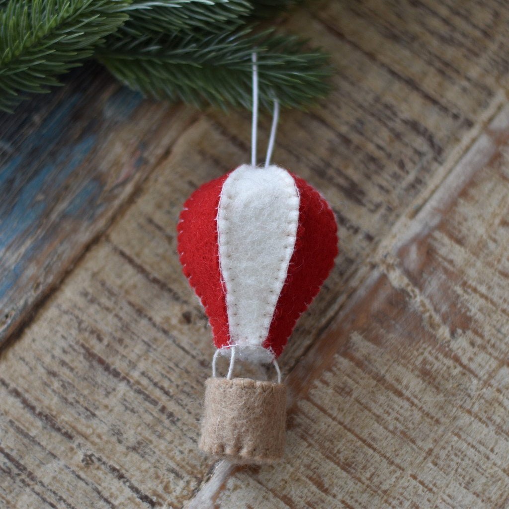 Felt Hot Air Balloon - Red - Tik Tak Design Co.