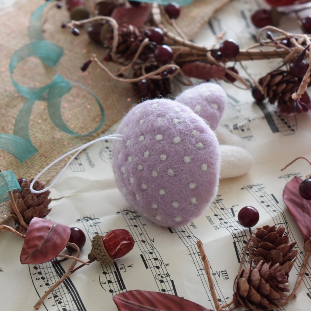 Felt Mushrooms Ornament - Lavender - Tik Tak Design Co.