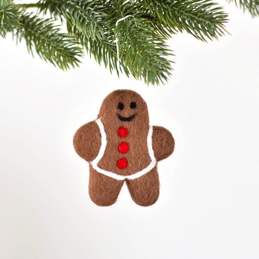 Gingerbread Man Christmas Decoration - Chocolate - Tik Tak Design Co.
