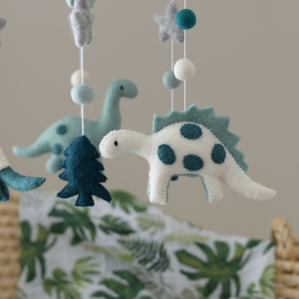Green Dinosaurs Baby Mobile - Tik Tak Design Co.
