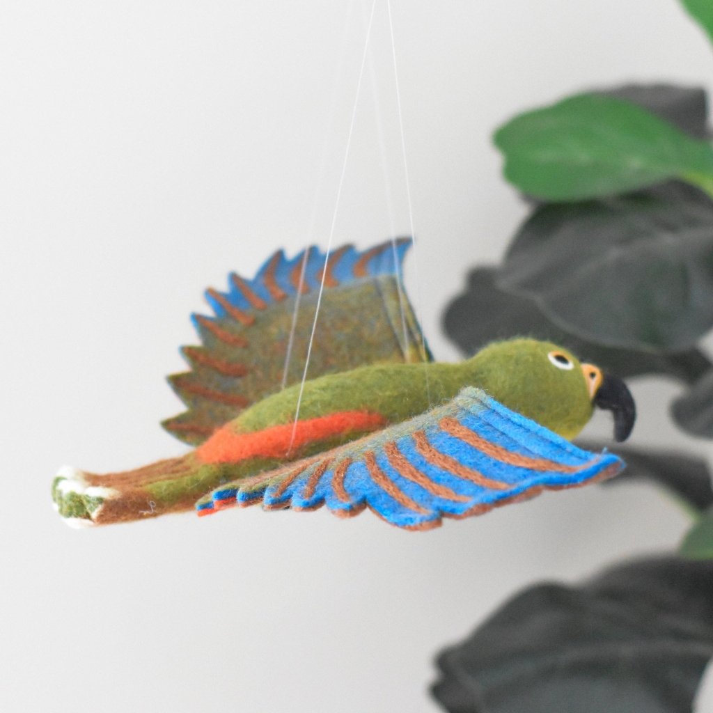 Hanging Kea NZ Native Bird - Large - Tik Tak Design Co.
