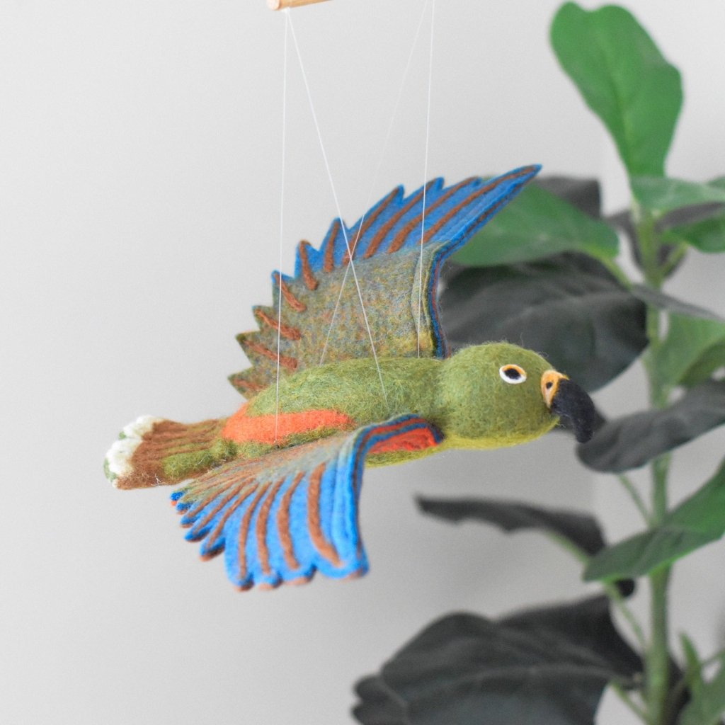 Hanging Kea NZ Native Bird - Large - Tik Tak Design Co.