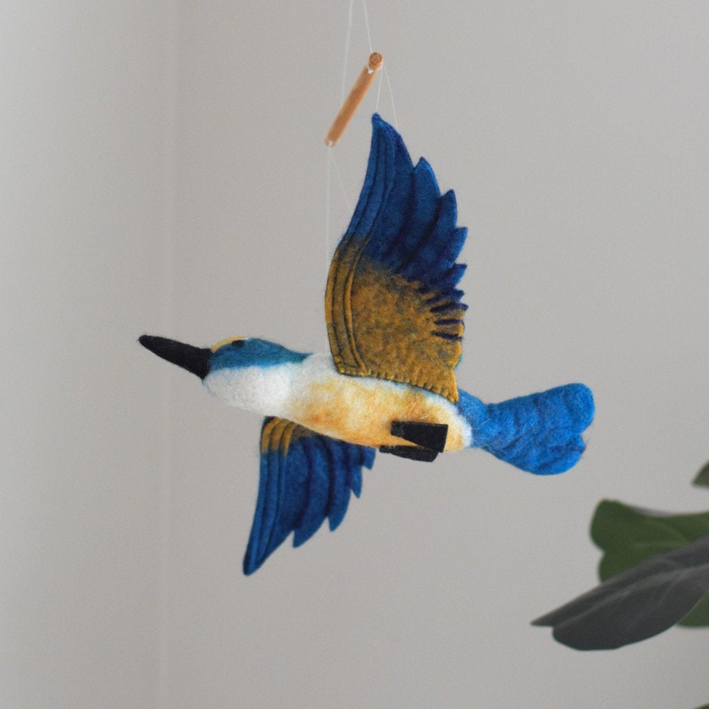Hanging Kōtare NZ Native Bird - Large - Tik Tak Design Co.