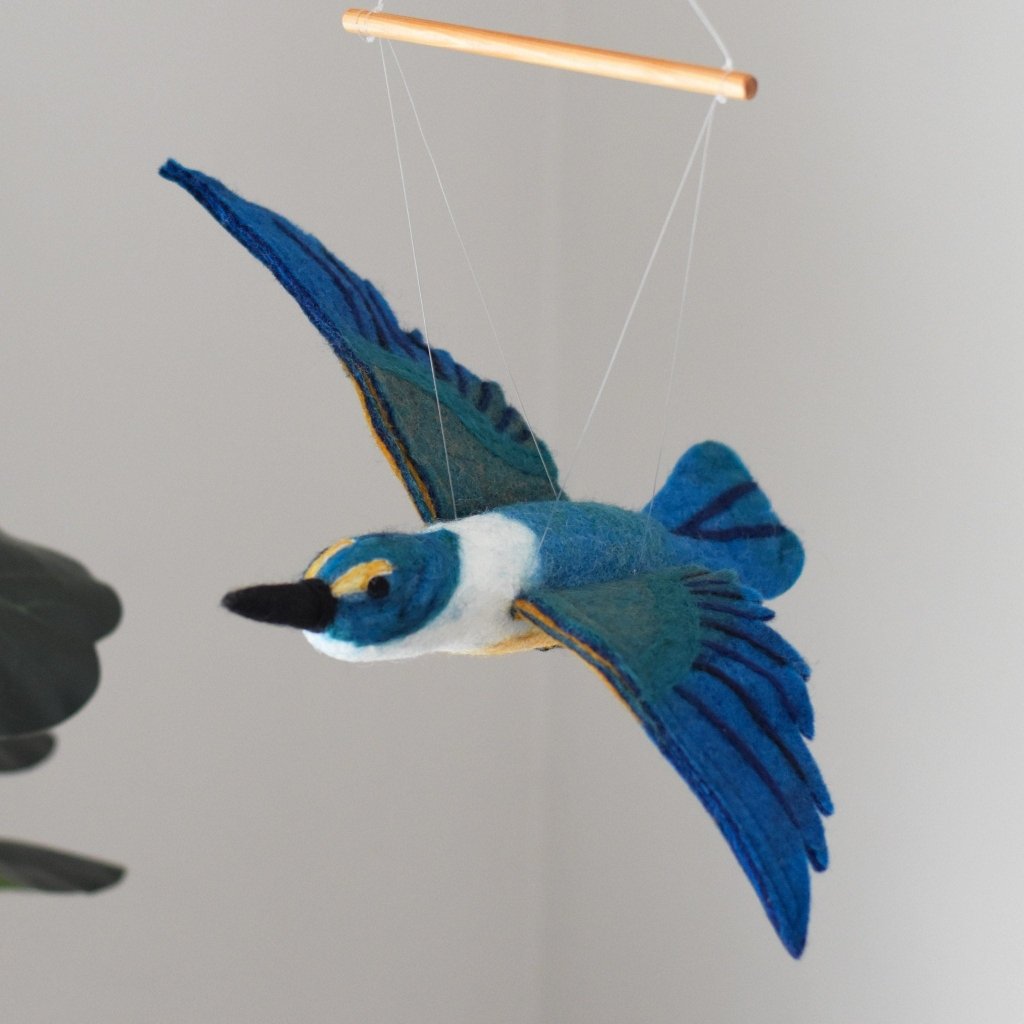 Hanging Kōtare NZ Native Bird - Large - Tik Tak Design Co.