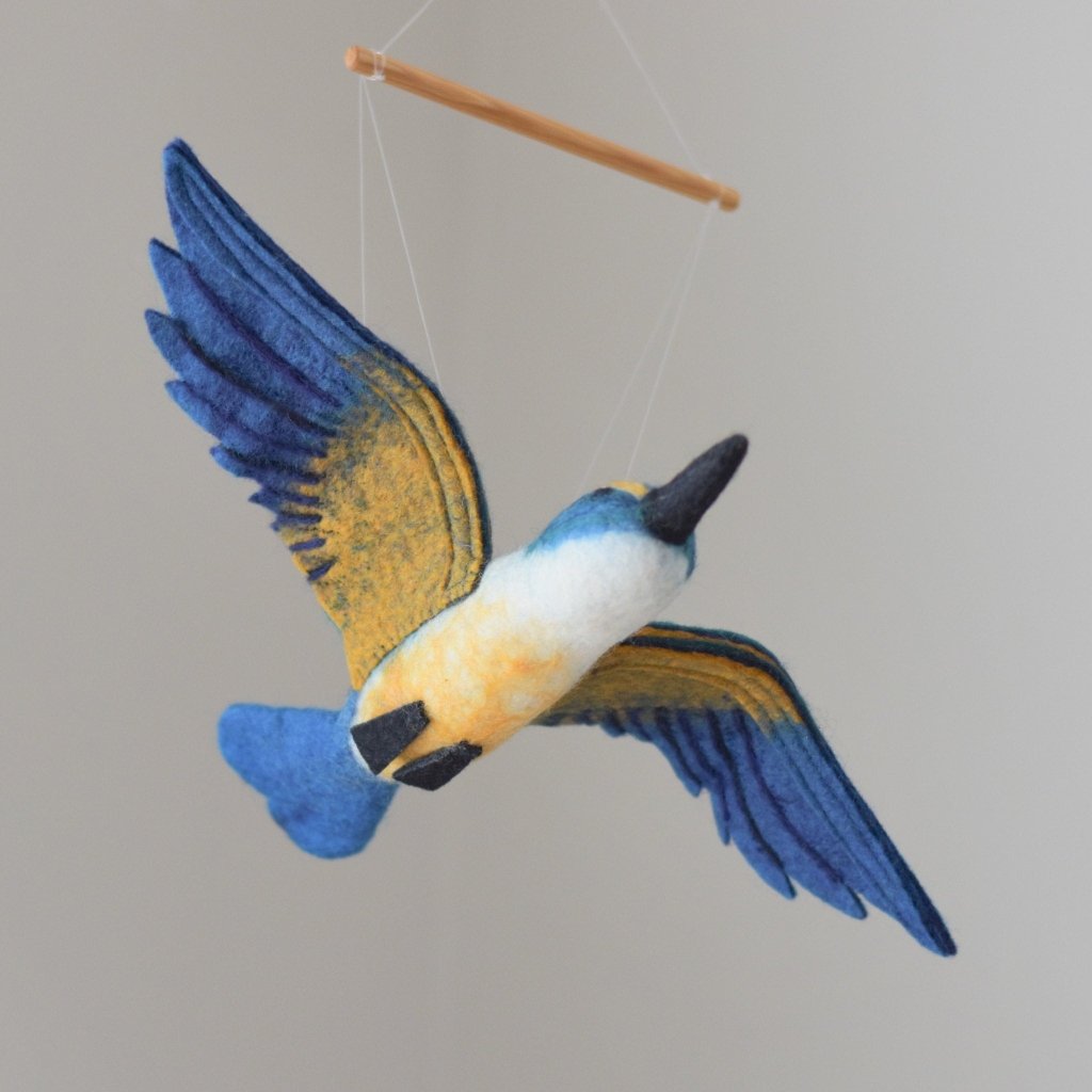 Hanging Kōtare NZ Native Bird - Large - Tik Tak Design Co.