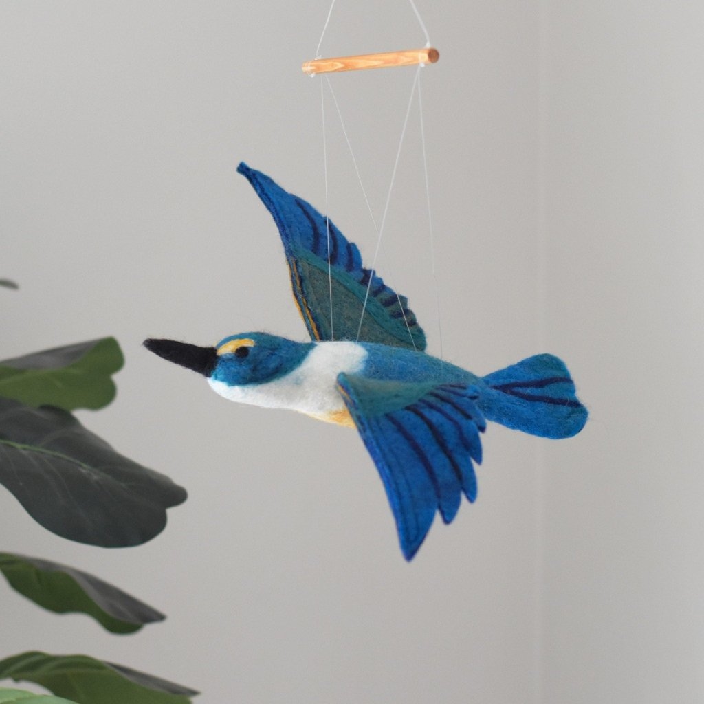 Hanging Kōtare NZ Native Bird - Large - Tik Tak Design Co.