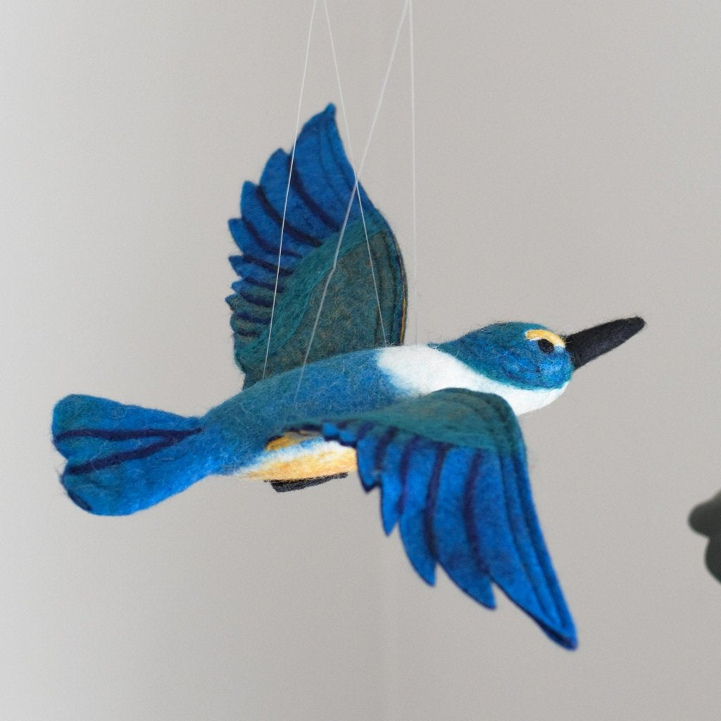 Hanging Kōtare NZ Native Bird - Large - Tik Tak Design Co.