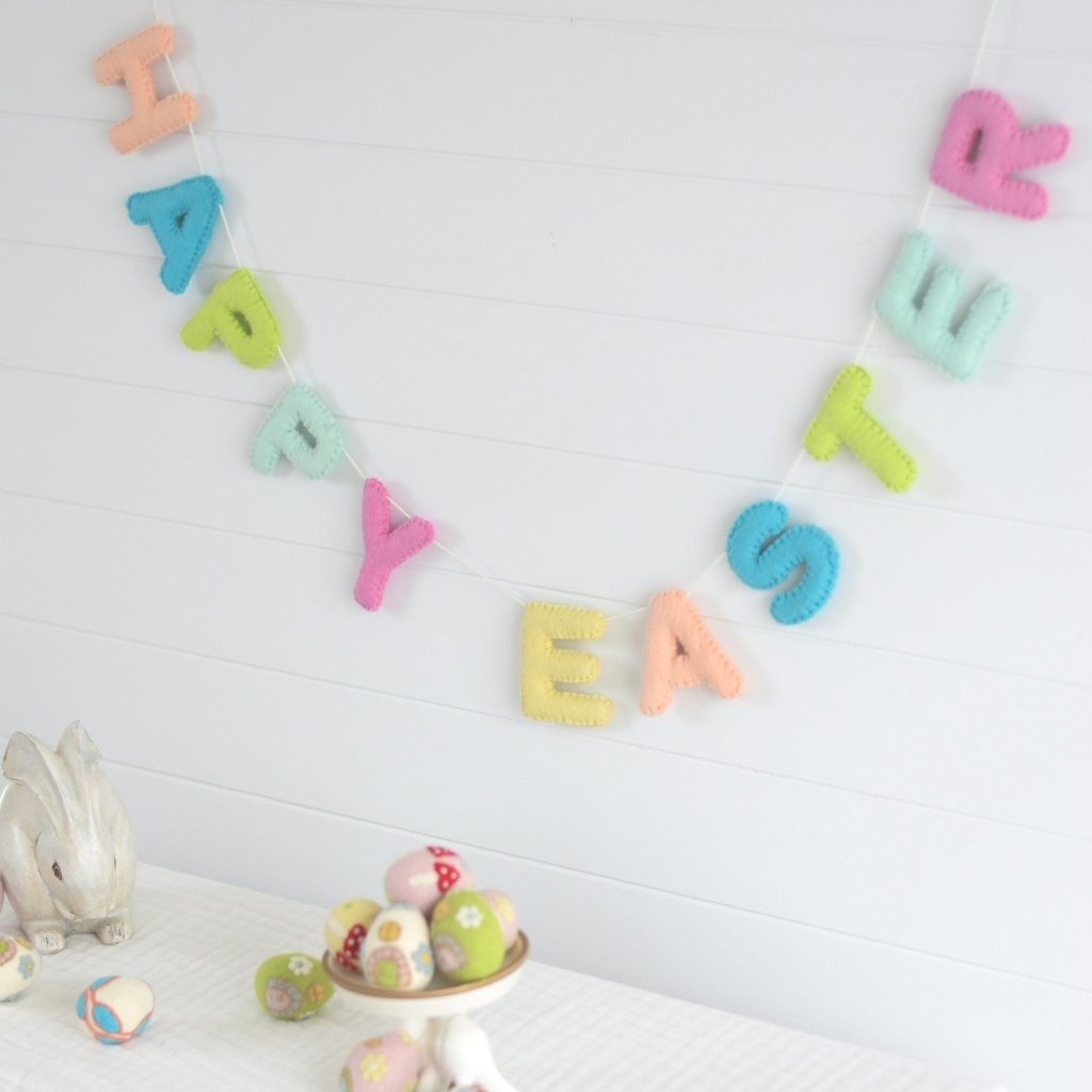 Happy Easter Felt Banner - Tik Tak Design Co.