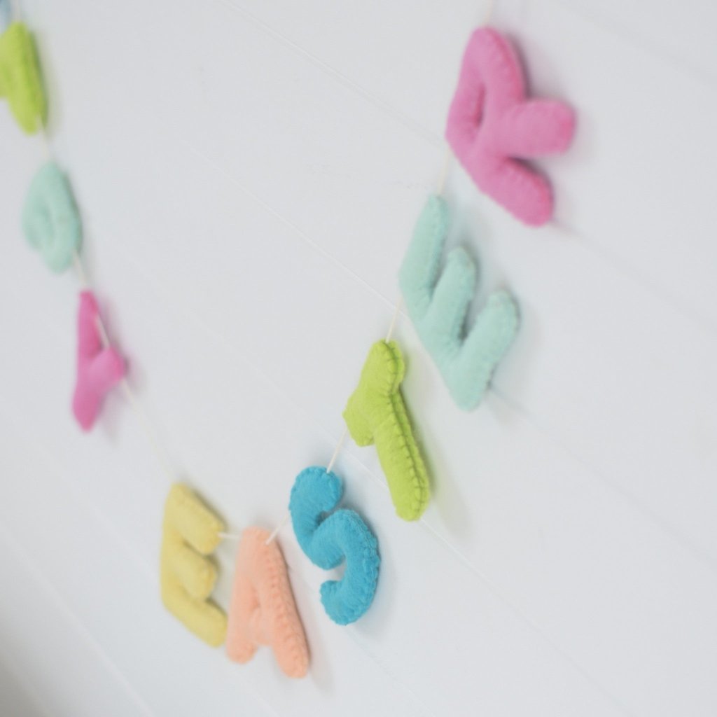 Happy Easter Felt Banner - Tik Tak Design Co.