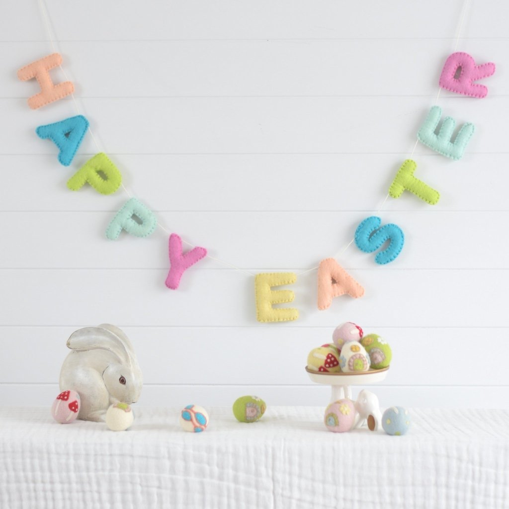 Happy Easter Felt Banner - Tik Tak Design Co.