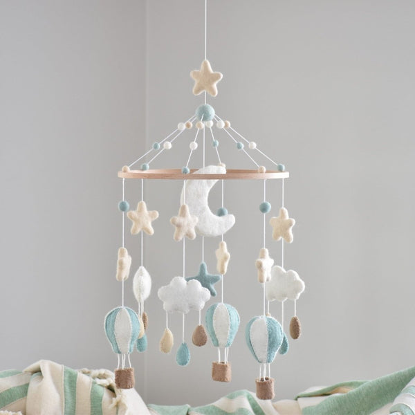 Hot Air Balloon Mobile Mint