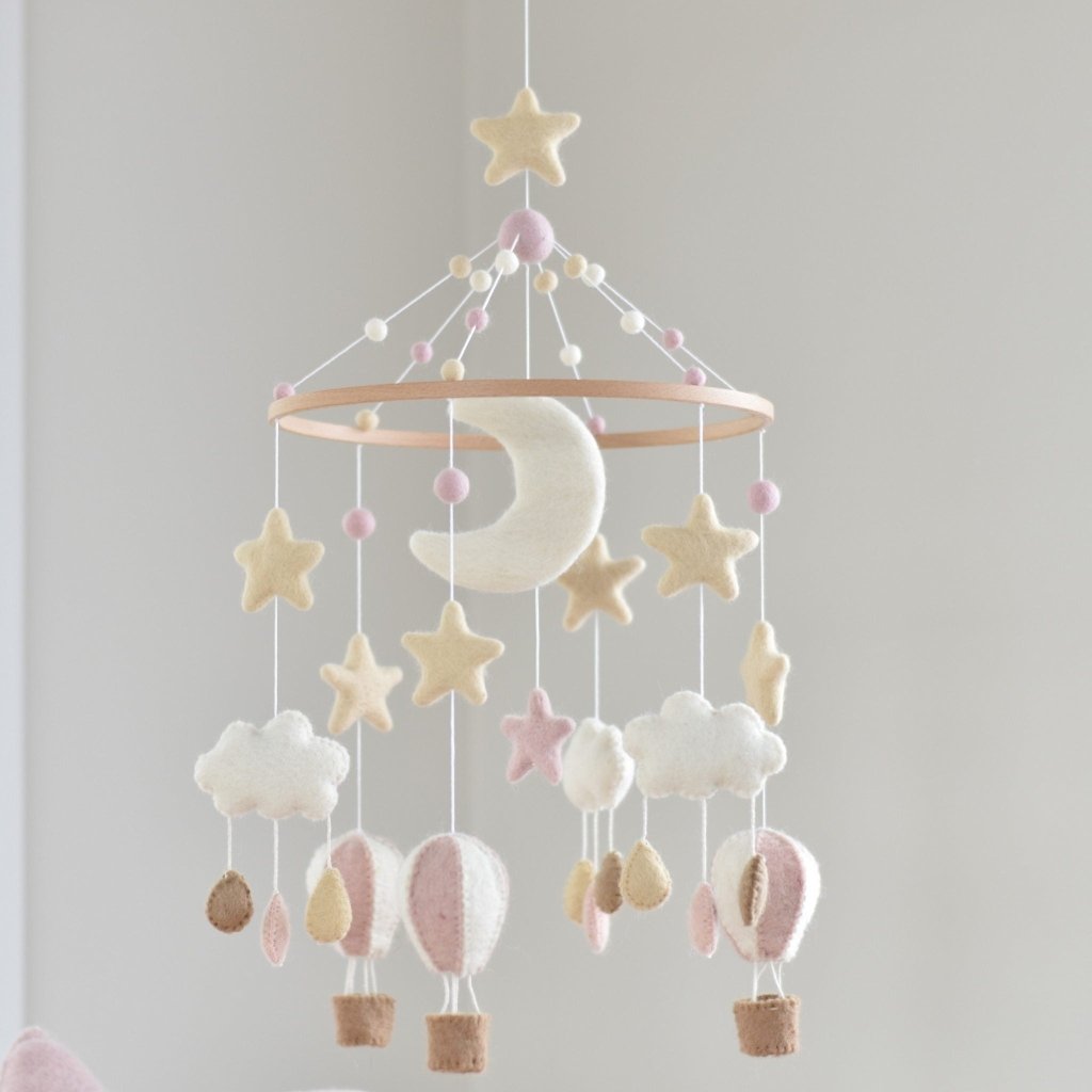 Hot Air Balloon Mobile - Pink - Tik Tak Design Co.