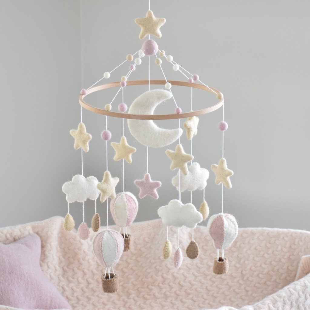 Hot Air Balloon Mobile - Pink - Tik Tak Design Co.