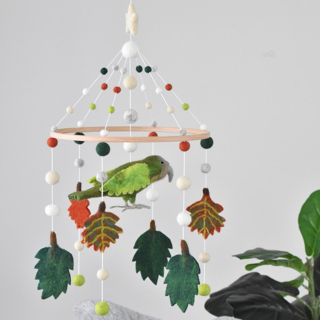 Kākāpō Baby Mobile - Tik Tak Design Co.
